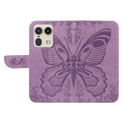 For Motorola Moto X50 Ultra 5G / Edge 50 Ultra 5G Case Butterfly PU Leather Phone Cover Folio Wallet