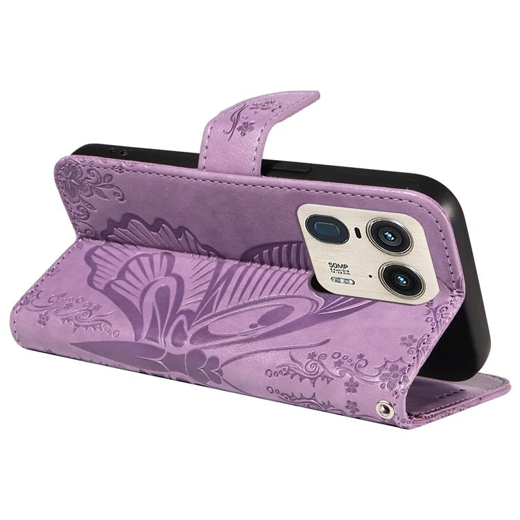 For Motorola Moto X50 Ultra 5G / Edge 50 Ultra 5G Case Butterfly PU Leather Phone Cover Folio Wallet