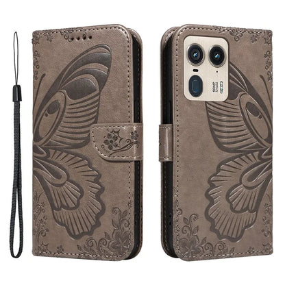 For Motorola Moto X50 Ultra 5G / Edge 50 Ultra 5G Case Butterfly PU Leather Phone Cover Folio Wallet