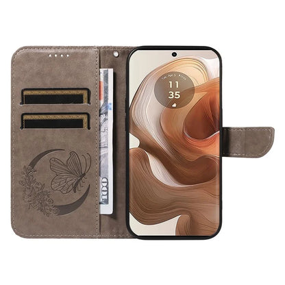 For Motorola Moto X50 Ultra 5G / Edge 50 Ultra 5G Case Butterfly PU Leather Phone Cover Folio Wallet