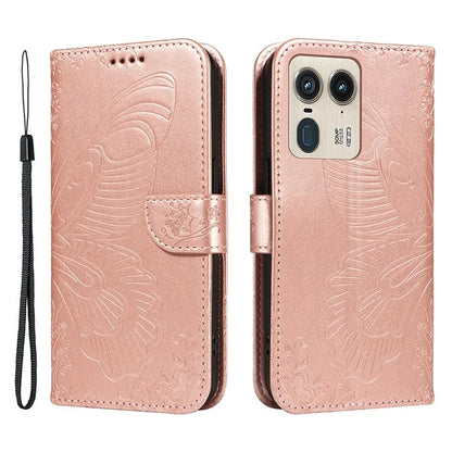 For Motorola Moto X50 Ultra 5G / Edge 50 Ultra 5G Case Butterfly PU Leather Phone Cover Folio Wallet