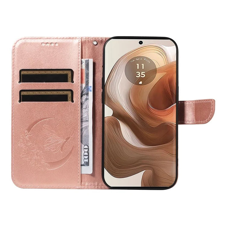 For Motorola Moto X50 Ultra 5G / Edge 50 Ultra 5G Case Butterfly PU Leather Phone Cover Folio Wallet