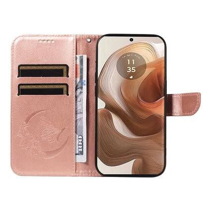 For Motorola Moto X50 Ultra 5G / Edge 50 Ultra 5G Case Butterfly PU Leather Phone Cover Folio Wallet