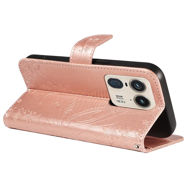 For Motorola Moto X50 Ultra 5G / Edge 50 Ultra 5G Case Butterfly PU Leather Phone Cover Folio Wallet