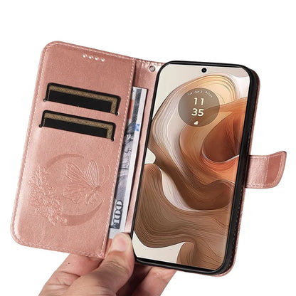 For Motorola Moto X50 Ultra 5G / Edge 50 Ultra 5G Case Butterfly PU Leather Phone Cover Folio Wallet