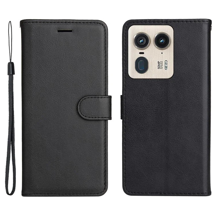KT Leather Series-2 for Motorola Moto X50 Ultra 5G / Edge 50 Ultra 5G Case Wallet Solid Color Leather Phone Cover