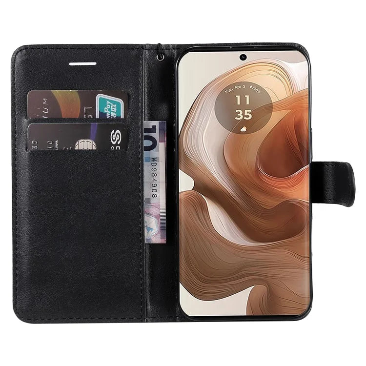 KT Leather Series-2 for Motorola Moto X50 Ultra 5G / Edge 50 Ultra 5G Case Wallet Solid Color Leather Phone Cover