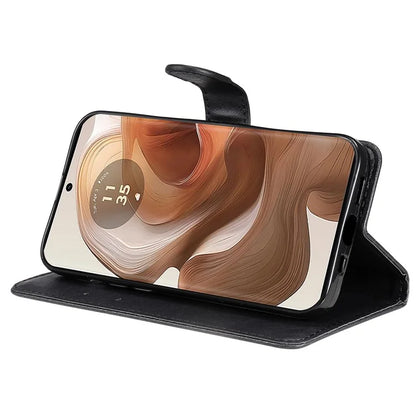KT Leather Series-2 for Motorola Moto X50 Ultra 5G / Edge 50 Ultra 5G Case Wallet Solid Color Leather Phone Cover