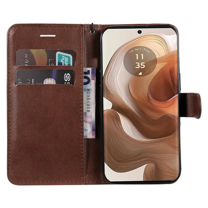KT Leather Series-2 for Motorola Moto X50 Ultra 5G / Edge 50 Ultra 5G Case Wallet Solid Color Leather Phone Cover