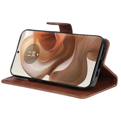 KT Leather Series-2 for Motorola Moto X50 Ultra 5G / Edge 50 Ultra 5G Case Wallet Solid Color Leather Phone Cover