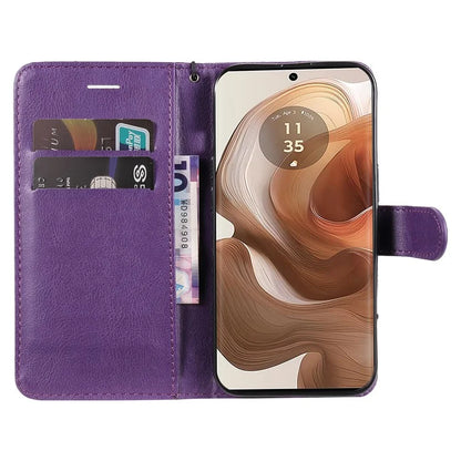 KT Leather Series-2 for Motorola Moto X50 Ultra 5G / Edge 50 Ultra 5G Case Wallet Solid Color Leather Phone Cover