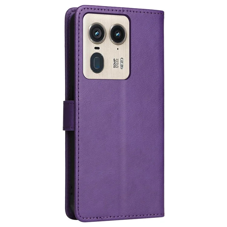 KT Leather Series-2 for Motorola Moto X50 Ultra 5G / Edge 50 Ultra 5G Case Wallet Solid Color Leather Phone Cover