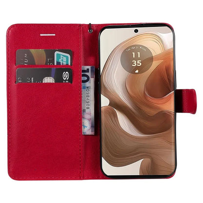 KT Leather Series-2 for Motorola Moto X50 Ultra 5G / Edge 50 Ultra 5G Case Wallet Solid Color Leather Phone Cover