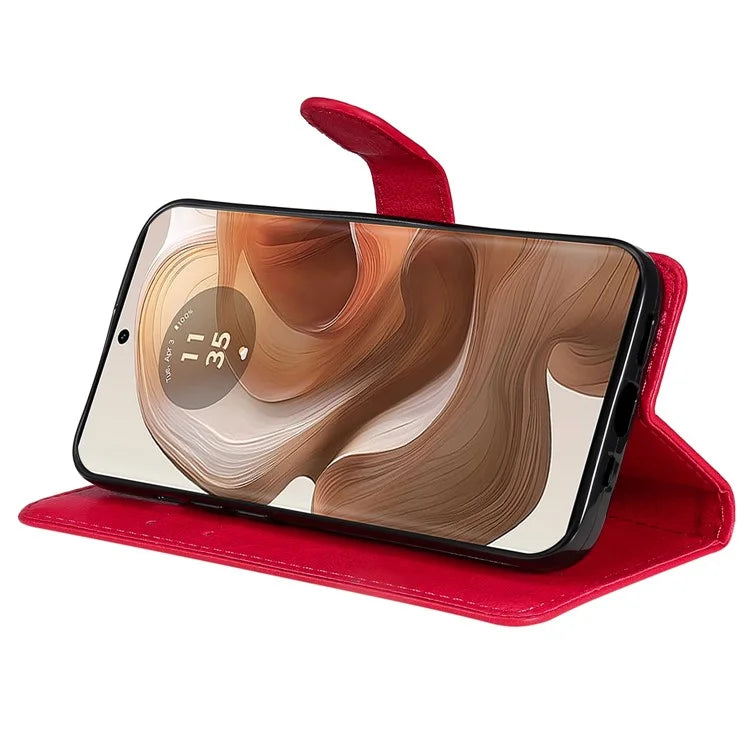 KT Leather Series-2 for Motorola Moto X50 Ultra 5G / Edge 50 Ultra 5G Case Wallet Solid Color Leather Phone Cover