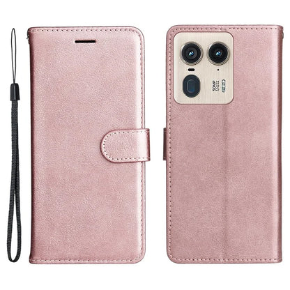 KT Leather Series-2 for Motorola Moto X50 Ultra 5G / Edge 50 Ultra 5G Case Wallet Solid Color Leather Phone Cover