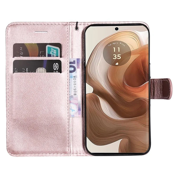 KT Leather Series-2 for Motorola Moto X50 Ultra 5G / Edge 50 Ultra 5G Case Wallet Solid Color Leather Phone Cover