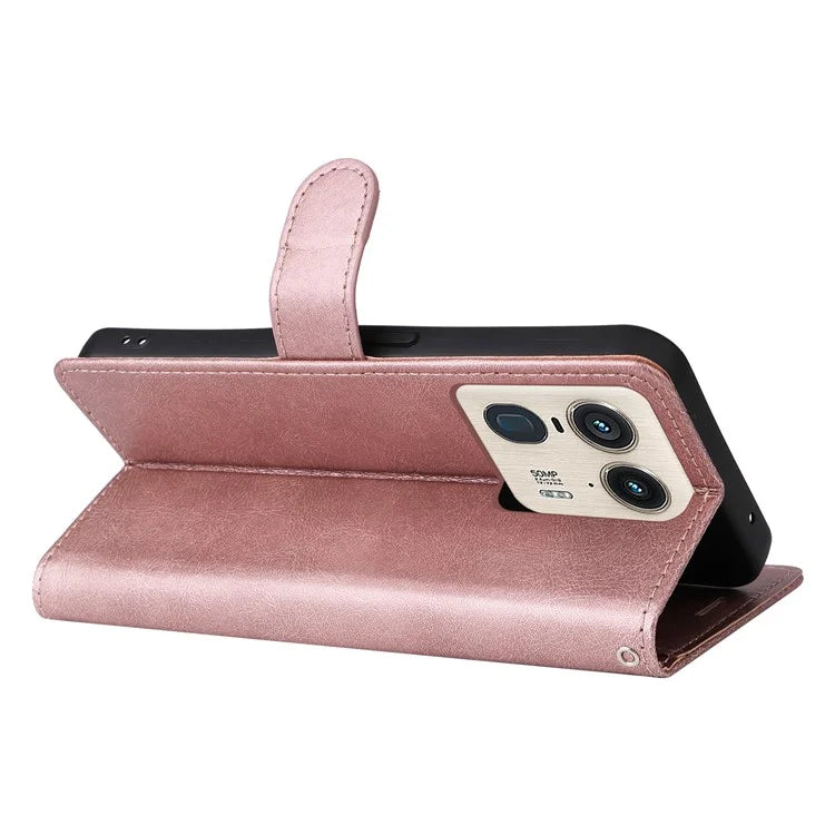 KT Leather Series-2 for Motorola Moto X50 Ultra 5G / Edge 50 Ultra 5G Case Wallet Solid Color Leather Phone Cover