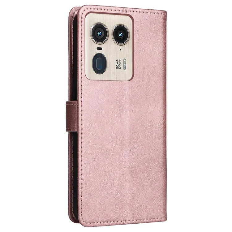 KT Leather Series-2 for Motorola Moto X50 Ultra 5G / Edge 50 Ultra 5G Case Wallet Solid Color Leather Phone Cover