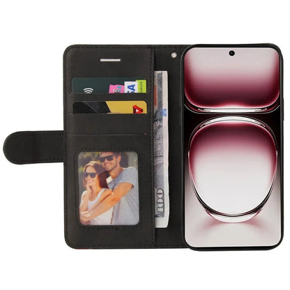 KT Leather Series-1 For Oppo Reno12 Pro 5G (Global) / Reno12 Pro 5G (China) Color Splicing Leather Phone Cover