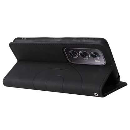 KT Leather Series-1 For Oppo Reno12 Pro 5G (Global) / Reno12 Pro 5G (China) Color Splicing Leather Phone Cover