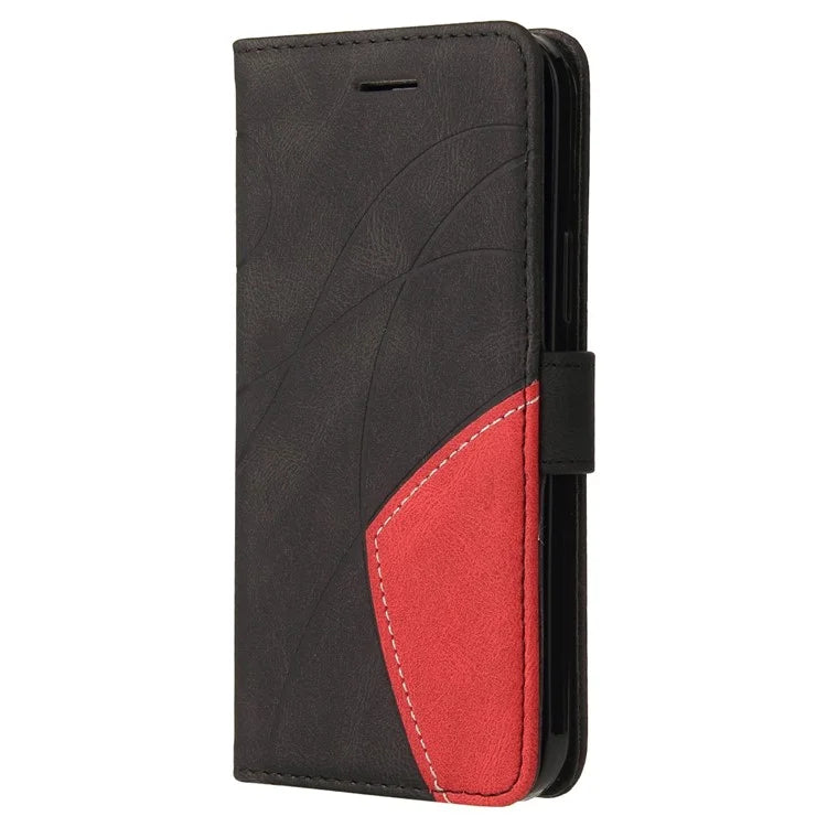 KT Leather Series-1 For Oppo Reno12 Pro 5G (Global) / Reno12 Pro 5G (China) Color Splicing Leather Phone Cover