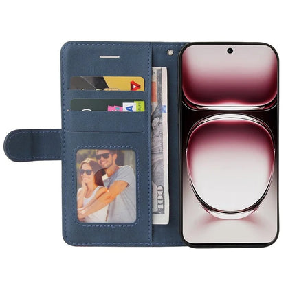 KT Leather Series-1 For Oppo Reno12 Pro 5G (Global) / Reno12 Pro 5G (China) Color Splicing Leather Phone Cover