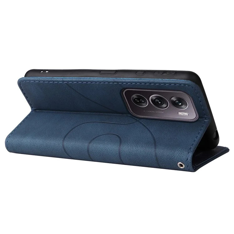 KT Leather Series-1 For Oppo Reno12 Pro 5G (Global) / Reno12 Pro 5G (China) Color Splicing Leather Phone Cover