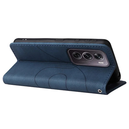 KT Leather Series-1 For Oppo Reno12 Pro 5G (Global) / Reno12 Pro 5G (China) Color Splicing Leather Phone Cover