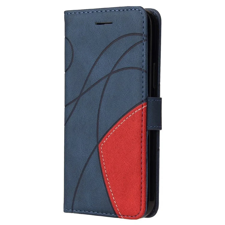 KT Leather Series-1 For Oppo Reno12 Pro 5G (Global) / Reno12 Pro 5G (China) Color Splicing Leather Phone Cover