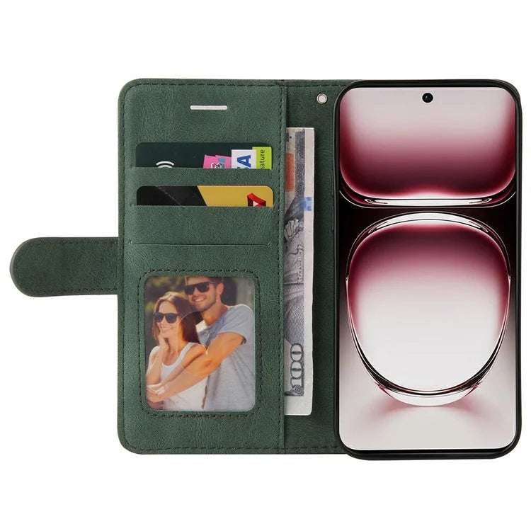KT Leather Series-1 For Oppo Reno12 Pro 5G (Global) / Reno12 Pro 5G (China) Color Splicing Leather Phone Cover