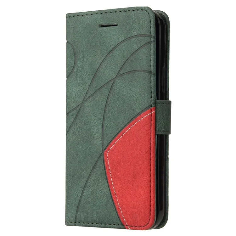 KT Leather Series-1 For Oppo Reno12 Pro 5G (Global) / Reno12 Pro 5G (China) Color Splicing Leather Phone Cover
