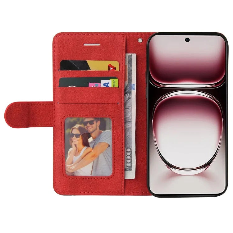 KT Leather Series-1 For Oppo Reno12 Pro 5G (Global) / Reno12 Pro 5G (China) Color Splicing Leather Phone Cover