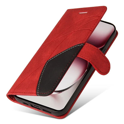 KT Leather Series-1 For Oppo Reno12 Pro 5G (Global) / Reno12 Pro 5G (China) Color Splicing Leather Phone Cover