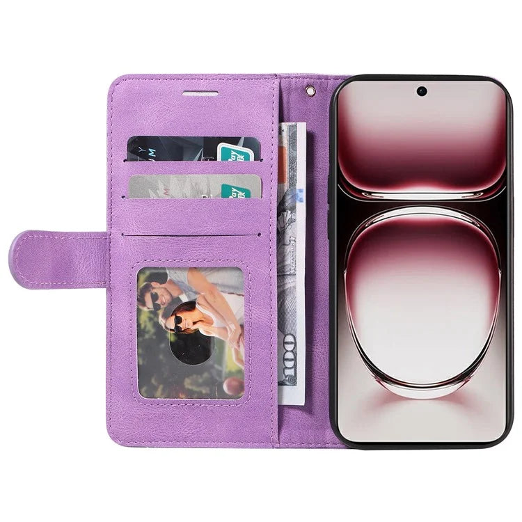 KT Leather Series-1 For Oppo Reno12 Pro 5G (Global) / Reno12 Pro 5G (China) Color Splicing Leather Phone Cover