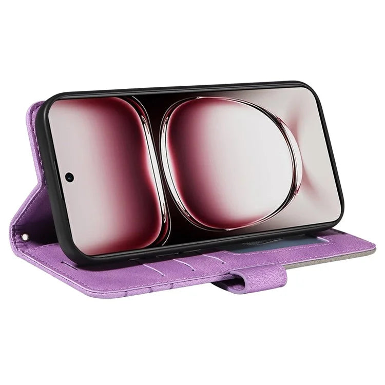 KT Leather Series-1 For Oppo Reno12 Pro 5G (Global) / Reno12 Pro 5G (China) Color Splicing Leather Phone Cover