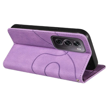 KT Leather Series-1 For Oppo Reno12 Pro 5G (Global) / Reno12 Pro 5G (China) Color Splicing Leather Phone Cover