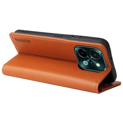 YIKATU YK-001 For vivo Y28 4G Case Card Slot Stand Leather Phone Cover Strong Magnetic