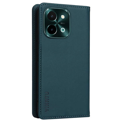YIKATU YK-001 For vivo Y28 4G Case Card Slot Stand Leather Phone Cover Strong Magnetic