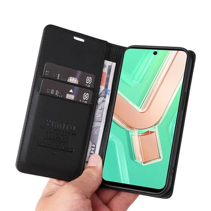 YIKATU YK-001 For vivo Y28 4G Case Card Slot Stand Leather Phone Cover Strong Magnetic