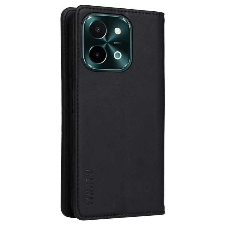 YIKATU YK-001 For vivo Y28 4G Case Card Slot Stand Leather Phone Cover Strong Magnetic
