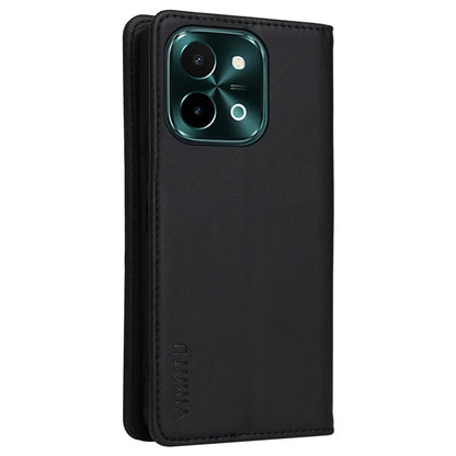 YIKATU YK-001 For vivo Y28 4G Case Card Slot Stand Leather Phone Cover Strong Magnetic