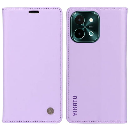 YIKATU YK-001 For vivo Y28 4G Case Card Slot Stand Leather Phone Cover Strong Magnetic