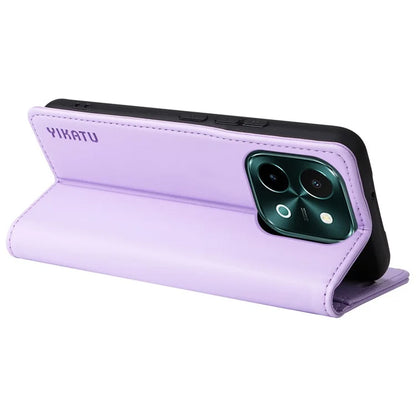 YIKATU YK-001 For vivo Y28 4G Case Card Slot Stand Leather Phone Cover Strong Magnetic