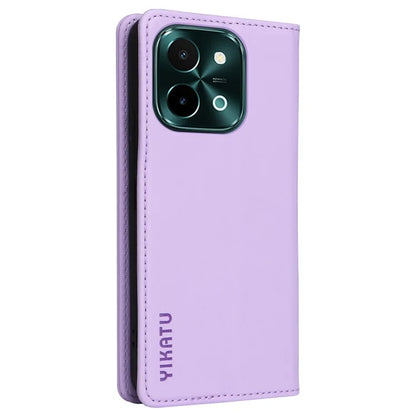 YIKATU YK-001 For vivo Y28 4G Case Card Slot Stand Leather Phone Cover Strong Magnetic