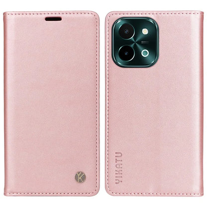 YIKATU YK-001 For vivo Y28 4G Case Card Slot Stand Leather Phone Cover Strong Magnetic