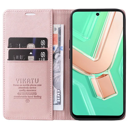 YIKATU YK-001 For vivo Y28 4G Case Card Slot Stand Leather Phone Cover Strong Magnetic
