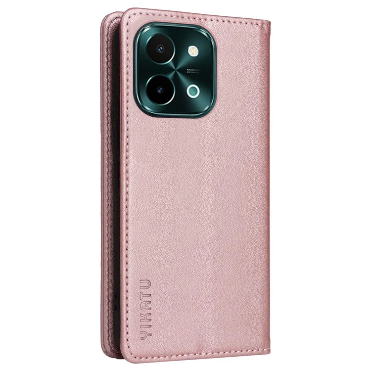 YIKATU YK-001 For vivo Y28 4G Case Card Slot Stand Leather Phone Cover Strong Magnetic