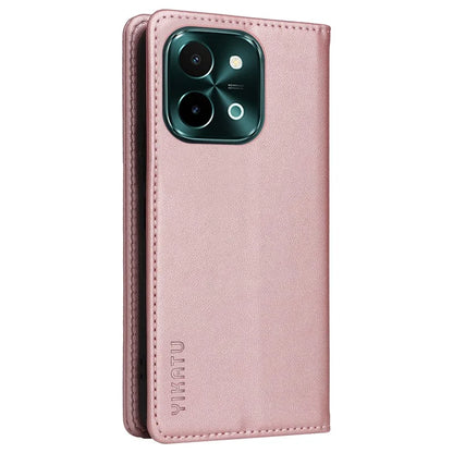 YIKATU YK-001 For vivo Y28 4G Case Card Slot Stand Leather Phone Cover Strong Magnetic