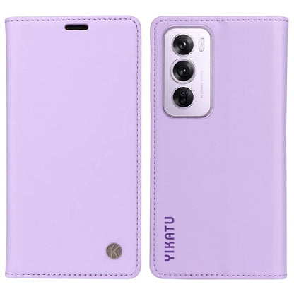 YIKATU YK-001 For Oppo Reno12 Pro 5G (China) / (Global) Case Leather Magnetic Auto-Absorbed Phone Cover