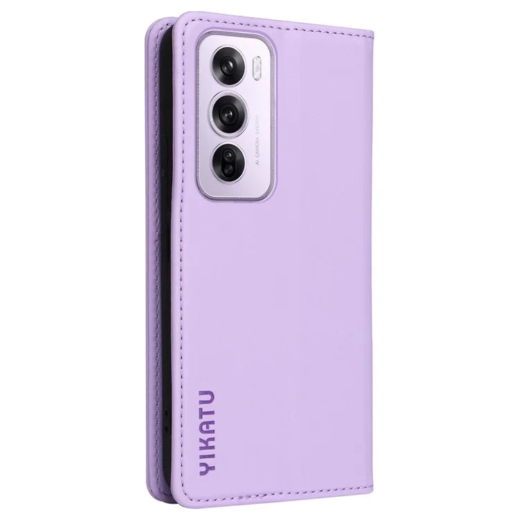 YIKATU YK-001 For Oppo Reno12 Pro 5G (China) / (Global) Case Leather Magnetic Auto-Absorbed Phone Cover